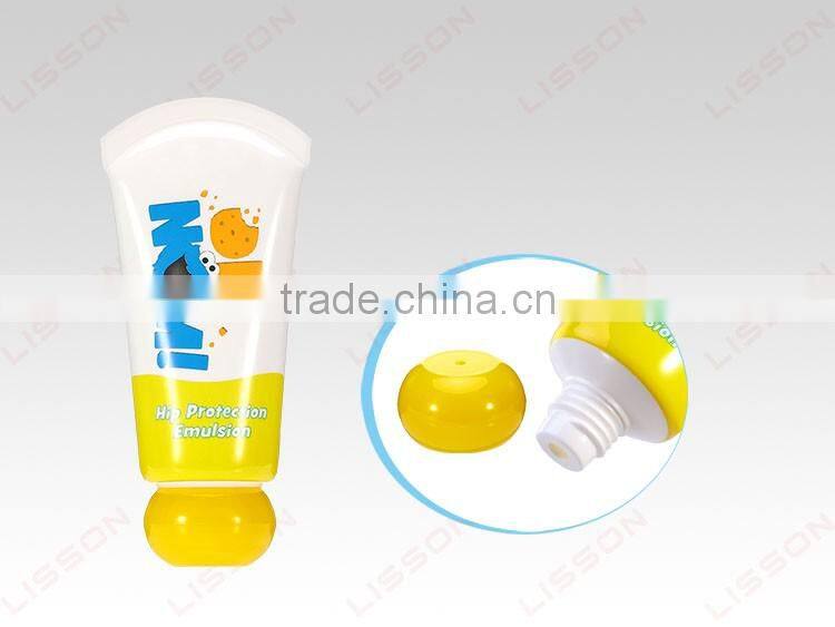 hip protection emulsion round plastic usage tube with ball screw cap