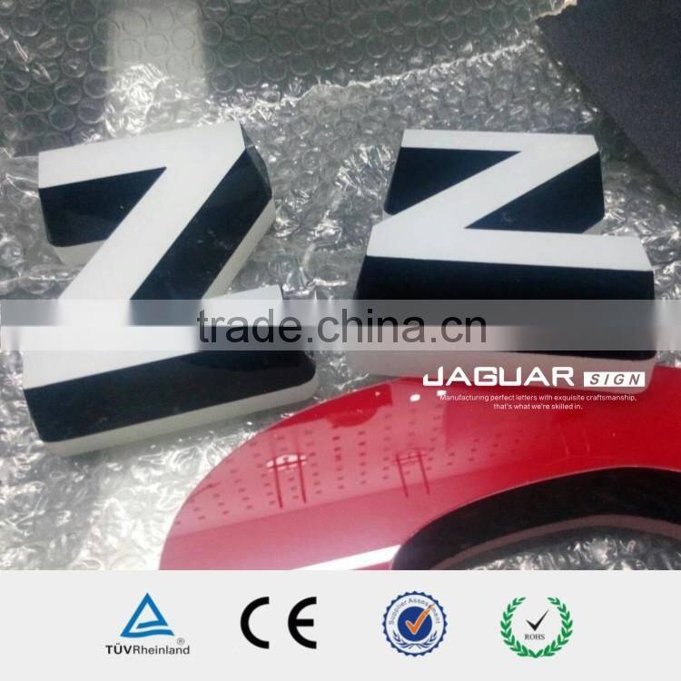 Vinyl applied 3d outdoor sign custom acrylic led facelit channel letter business shop sign