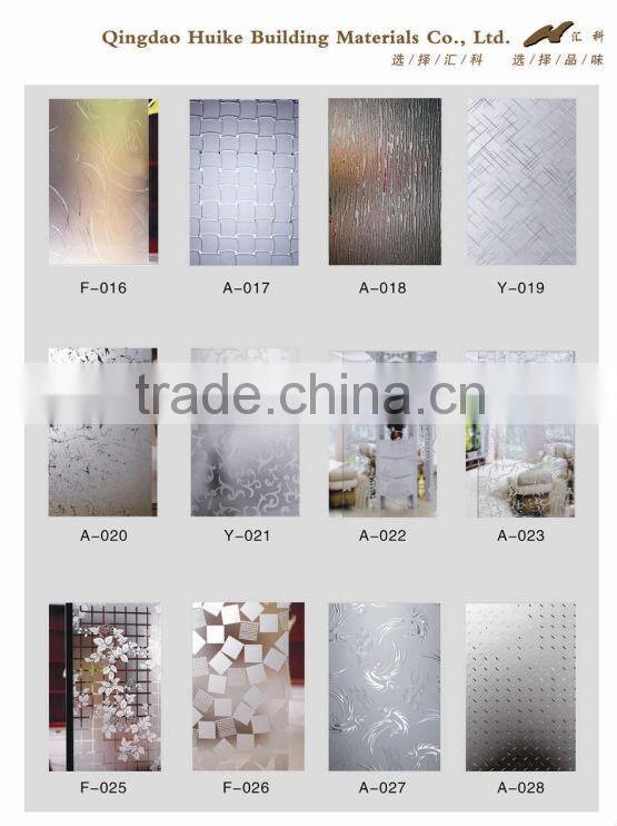 4mm ice titanium glass / acid etched glass/ frosted glass