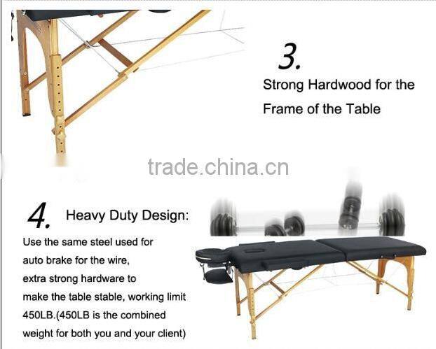 Better 2016 wood massage table 2 section,health care products
