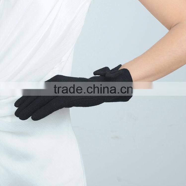 Spring New collected Girls Woolen Gloves with Bowtie