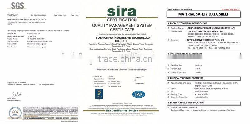 0.14mm Thickness Nameplate Bonding Double Coated Tissue Tape