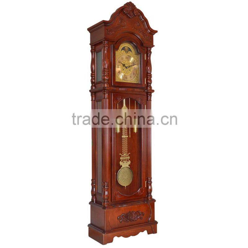 Hot selling wood floor mat alarm clock with pendulum