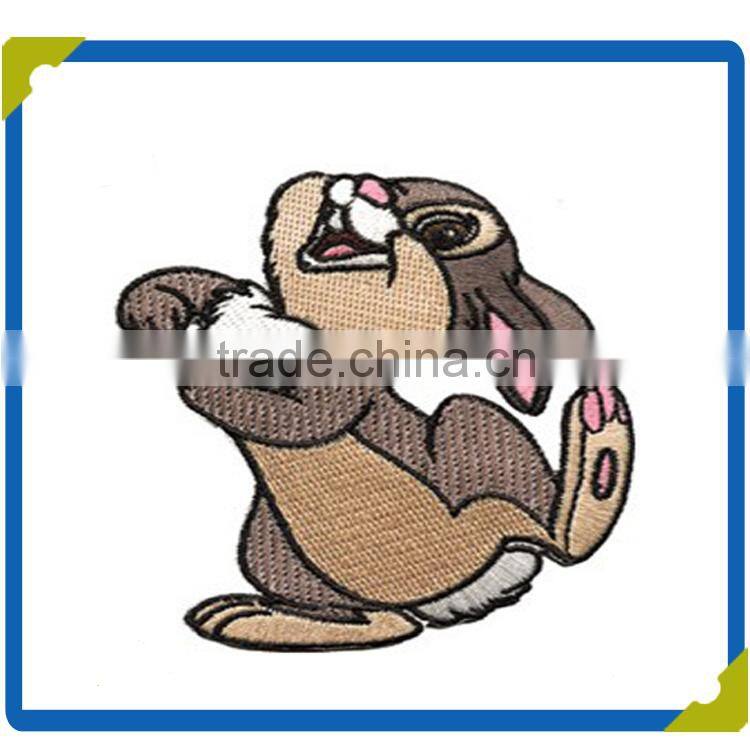 Cute animals embroidery patch cartoon embroidery label for kids clothing