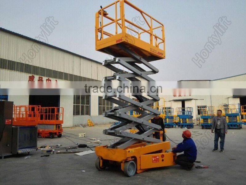 CE approved self propelled electric mobile mini scissor lift