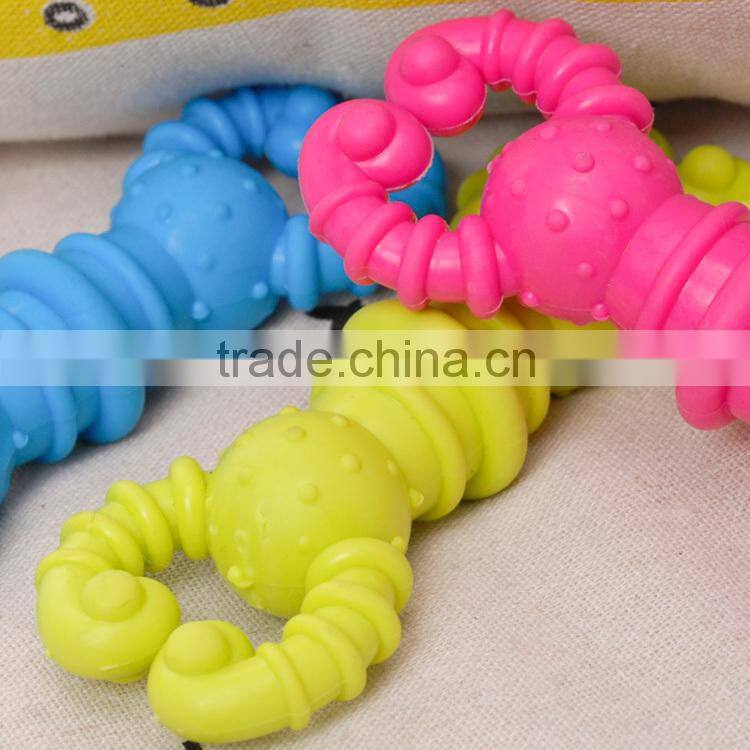 lobster shaped rubber squeaky pet dog chew toy