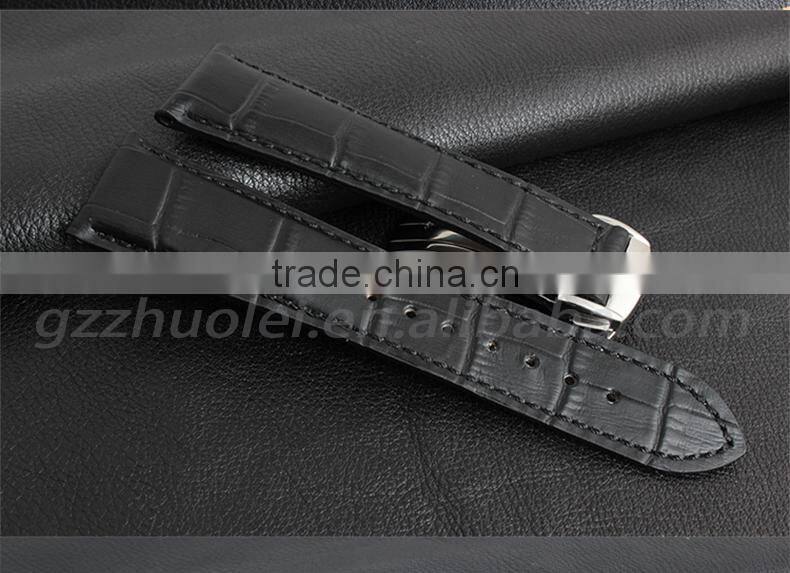 2015 Fashion Croco grain calf leather watch band leather watch strap 19mm 20mm 22mm