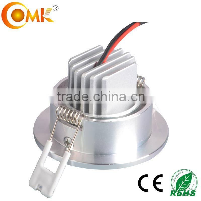 1w 3w High Glossy Silver lamps of ceiling Bridgelux adjustable fancy ceiling lights with import lamps from china