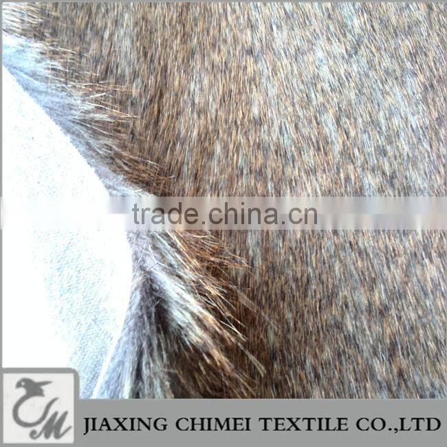60mm 70mm long pile length for coat 80%acrylic+20%polyester print faux fur