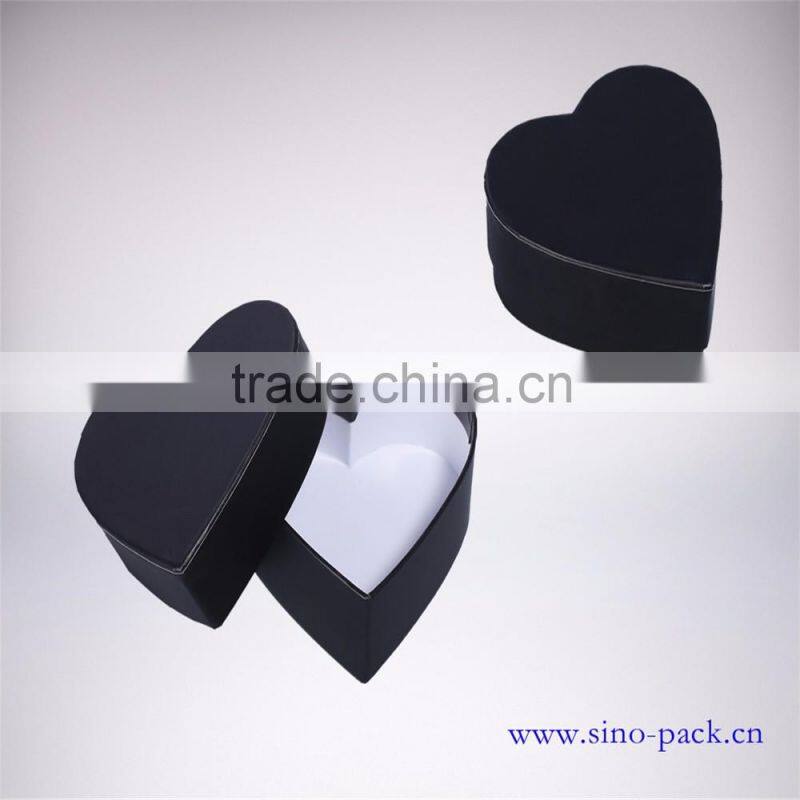 custom design heart shaped jewelry paper box packaging