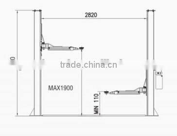 3200KG/4000KG lift capacity hydraulic launch car lift