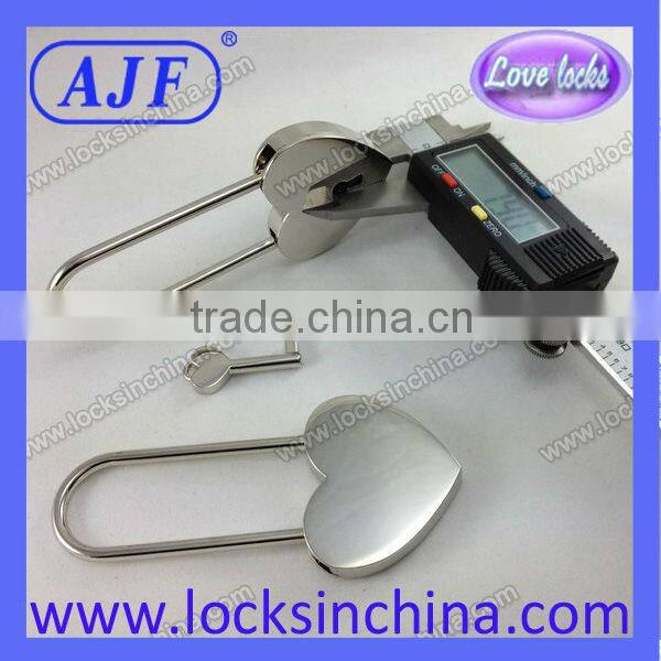 AJF Silver zinc alloy Padlock- Long shackle