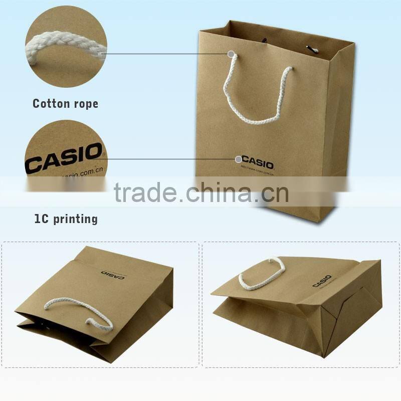 High Quality Pantone Color Printing Advertising Brown Bag Paper