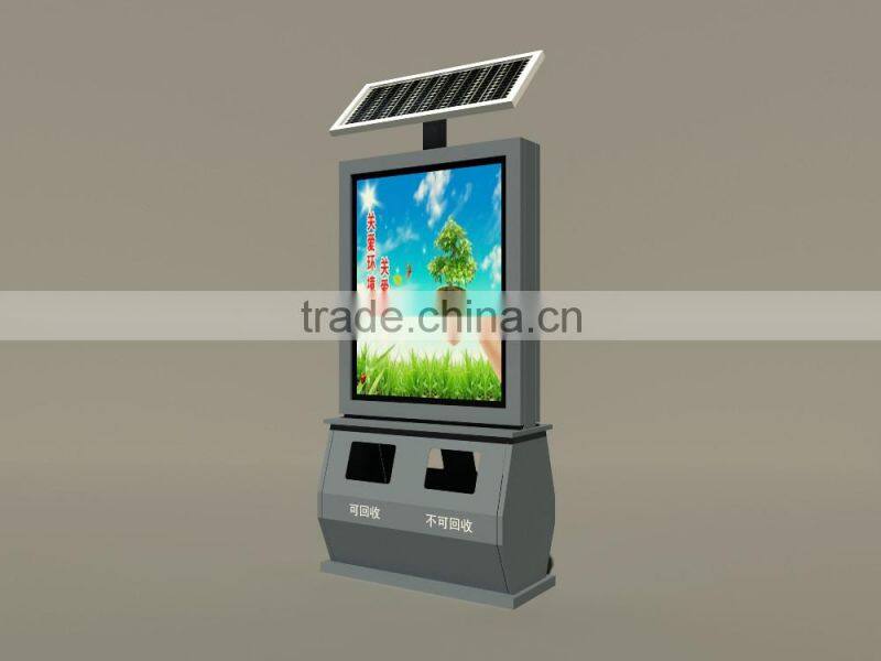 OEM Solar Power Advertising Lightbox+Insect Killer+Ash Bin+LED Display Screen,Solar Billboard Box