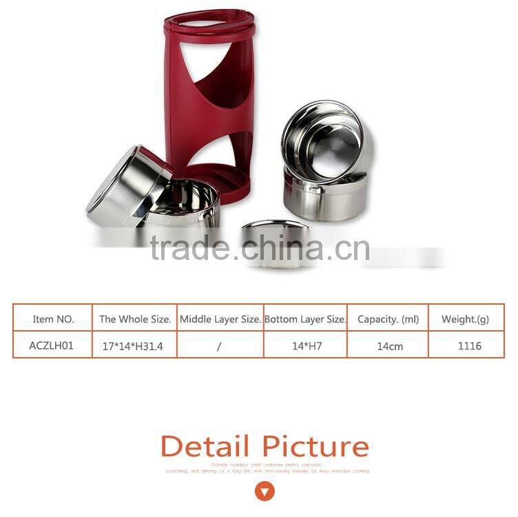 handle large capacity food warmer stainless steel food lunch carrier/food container