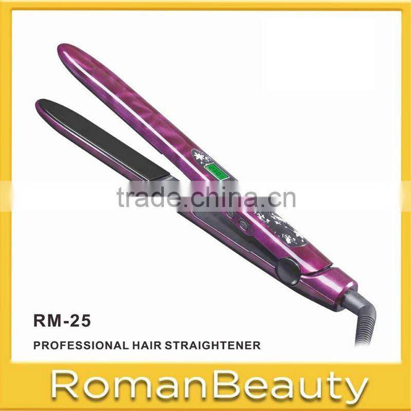 LCD display flat iron hair straightener digital ionic hair flat iron