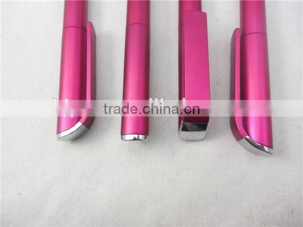 Promotional Rose Red Plastic Ballpoint Pens ,Instock Cheap Plastic Ballpen