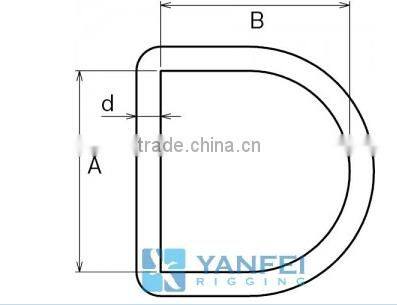 Stainless Steel Welded D Ring