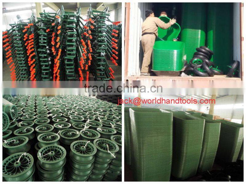 High quality Wheelbarrow WB5009 with single solid Wheel and galvanized tray