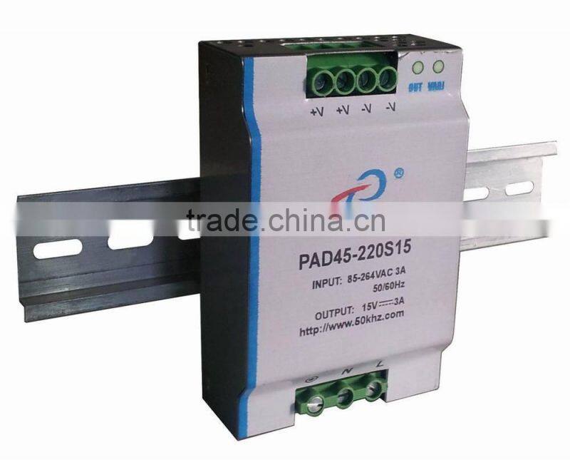 PAD45 Series 15-45W din rail power supply 5v