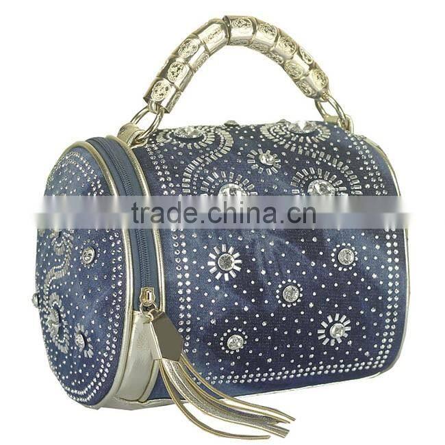 New arrival denim cosmetic bag, lady diamond small Korean fashion bag (HD26-015)