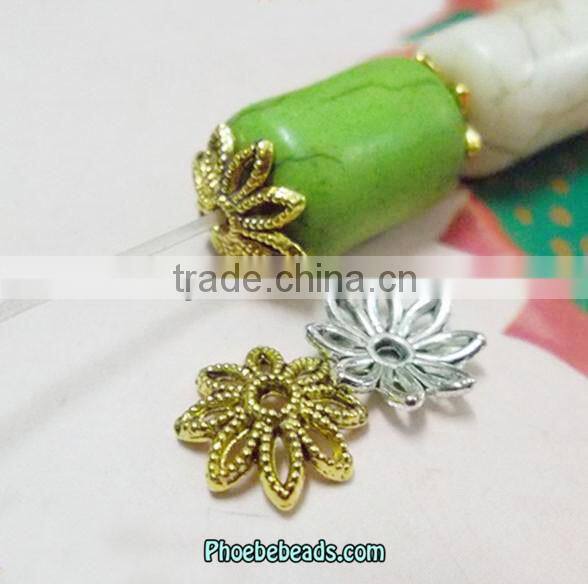 Wholesale Trend Flower Shape Gold Beads Accessories For Making Bracelet PB-BC021