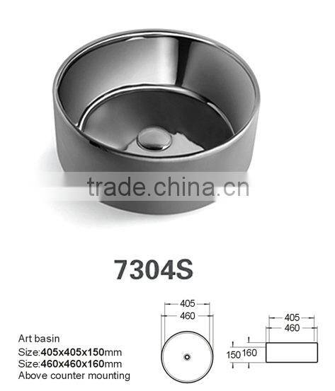 High quality ceramic counter top unique bathroom sink without faucet hole