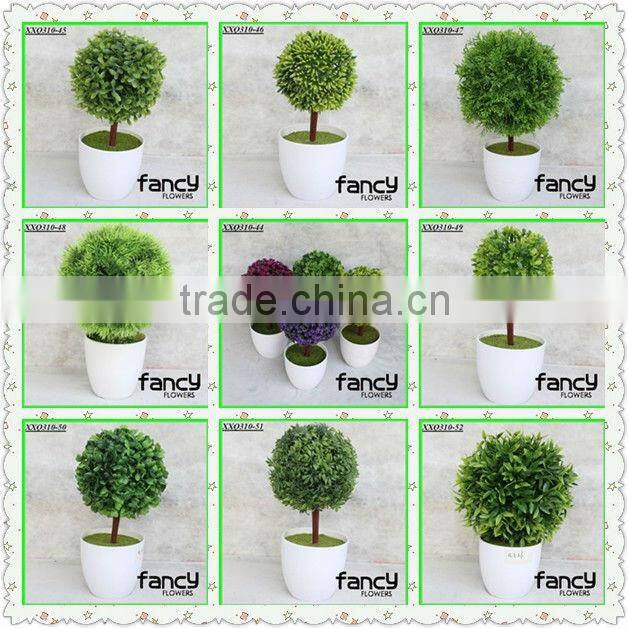 home& indoor decoration,fashion artificial green plastic bonsai pots