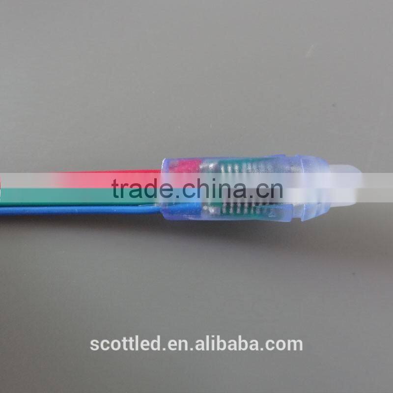 High bright IP68 12mm DC5V led pixel light string ws2801 50 node a string
