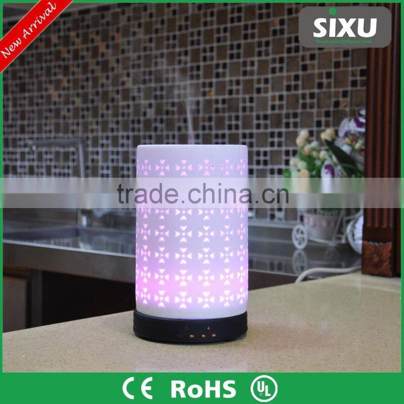 Home Decoration Use ceramic flower reed diffuser electric aroma air humidifier