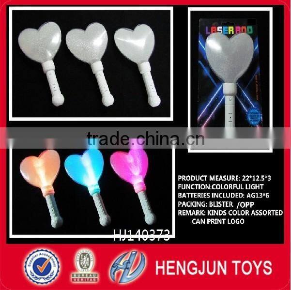 magicial plastic heart flash stick toys for kids