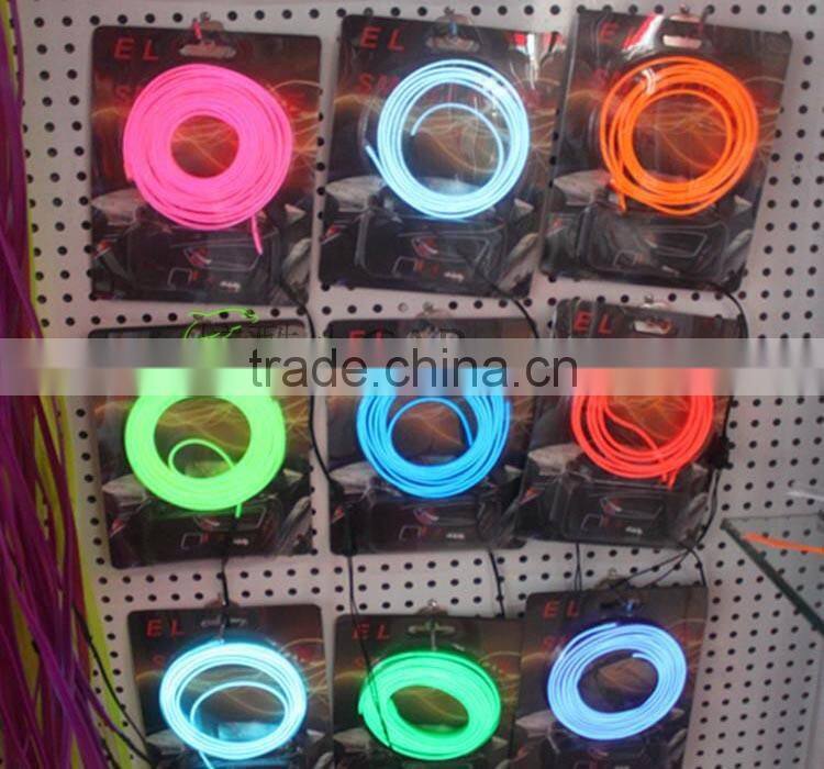 2015 Newest 9 Colors Car EL Cold Light With 1 Meter Drive Motor Auto Atmosphere String Lights LED Christmas Decorative Lights
