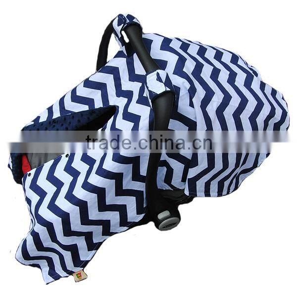 2016 Super Soft Royal Blue Organic Cotton Bandana with White Blue Chevron