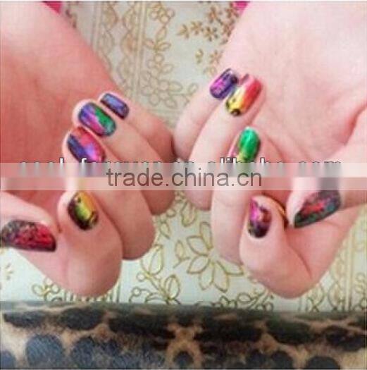 Color Nail Art Wraps Glitter Sticker Decal Polish Decoration Transfer Foil Decal