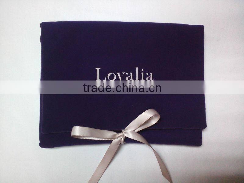 cheap printed soft velvet travel bag
