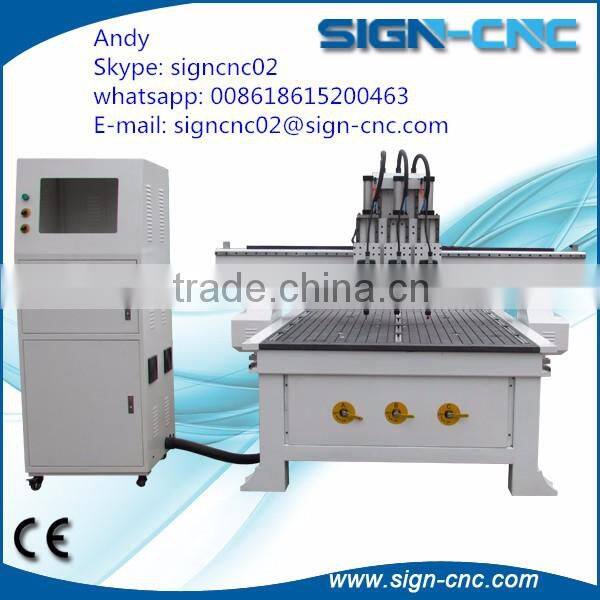 1325 Simple Auto-tool Changing Wood CNC Router, multi spindles cnc engraving machine