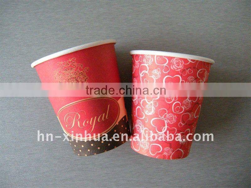 7oz disposable printed hot paper cup