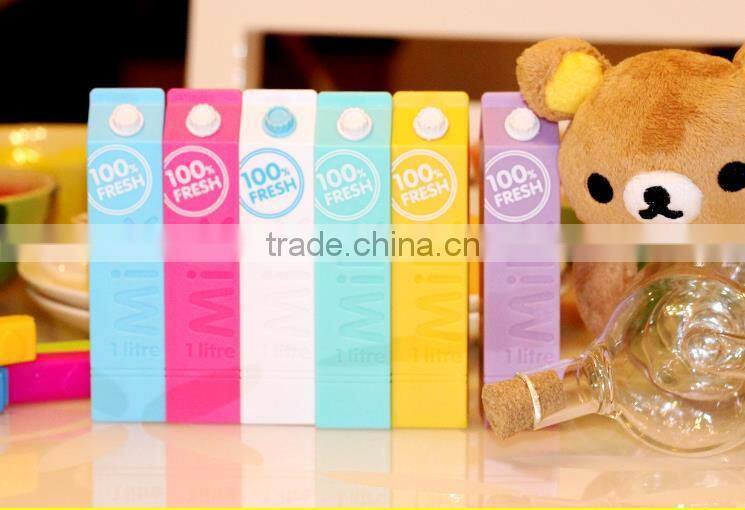 milk external power bank 2600 mah mini universal portable mobile charger