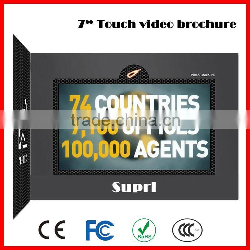 7" LCD video cardsex video brochure card for business promotional tool