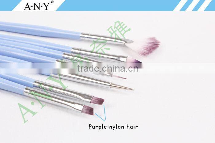 ANY Nail Artist Using Nails Design Wood Handle 7PCs Nail Brush Set