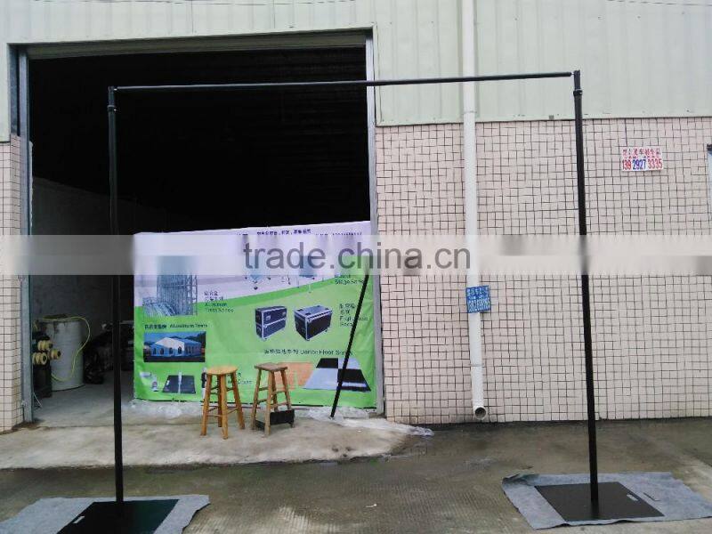 wedding Backdrop pipe system in black color with height adjustale Upright