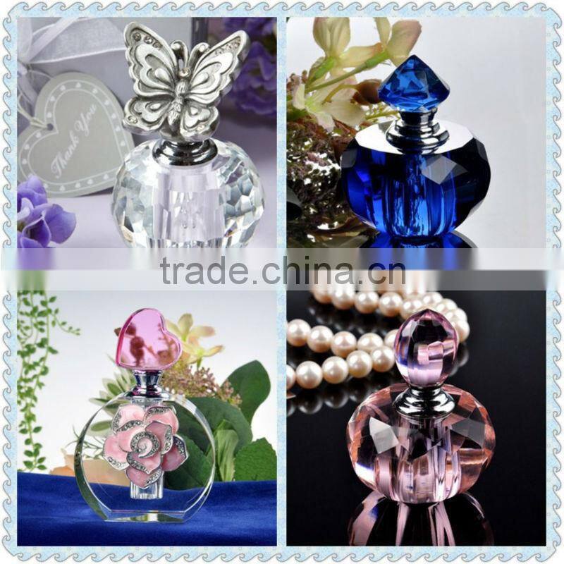 Refillable Crystal Manufacture Perfume Bottle For Wedding Decoration