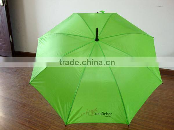 23" Plaid Wooden Shaft Rain Umbrella, Wood Straight Umbrella