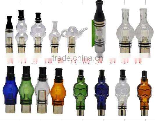 colorful wax glass skull vaporizer atomzier china wholesale !