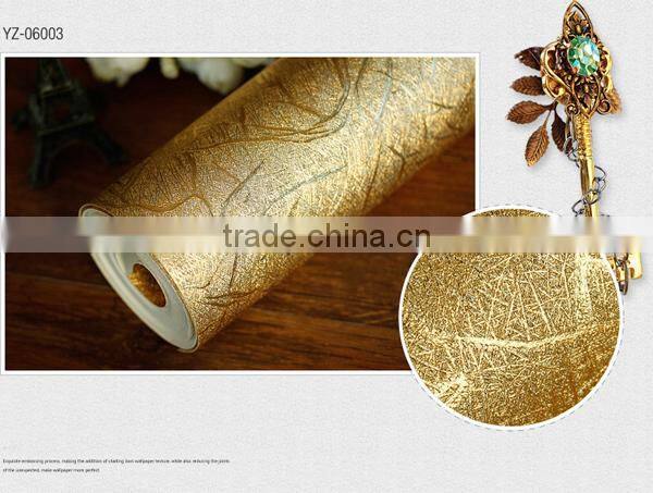 Classical gold foil wallpaper entertainment ktv hotel lobby ceiling wallpaper vinyl wallpaper
