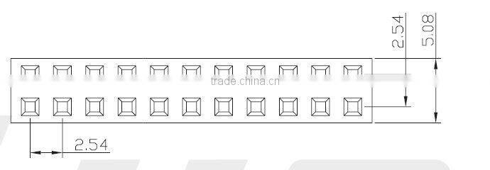 Pitch 2.54mm dual row Female Header