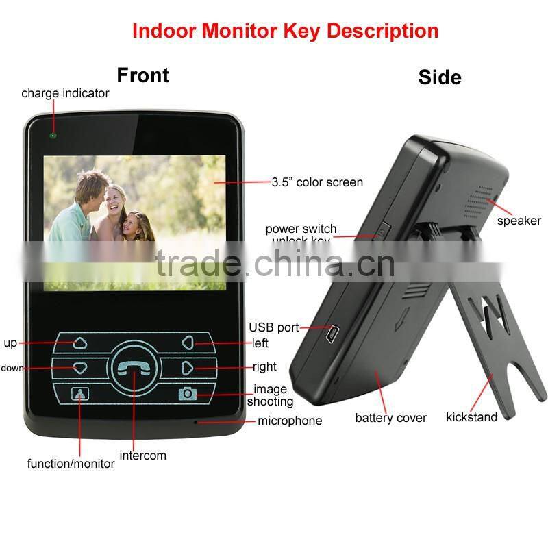 Single Home Digital Video Door Phone Handsfree Wireless Intercom System