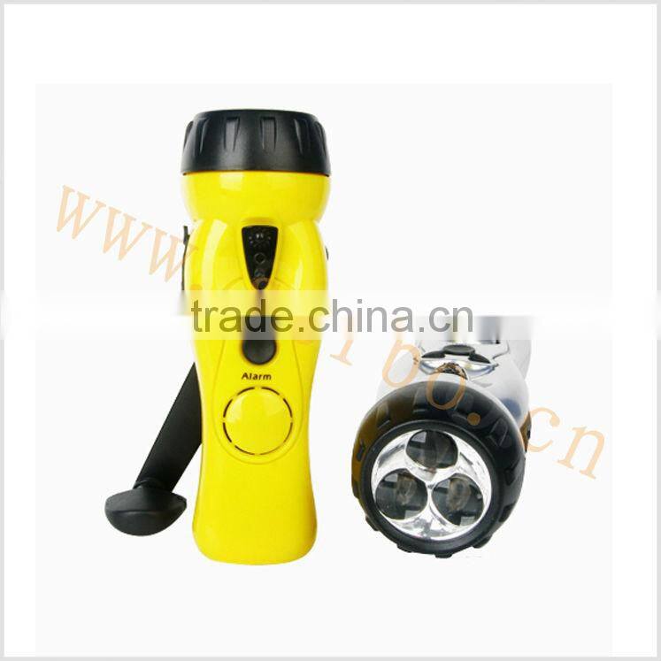 SORBO China Supplier Emergency Powerful Torch Light Dynamo LED Torch With Radio
