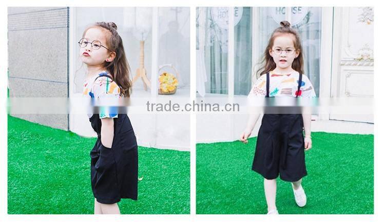 China Manufacture Lovely Abstract Printed Design Short Sleeve Girl T-shirt, Children's Boutique Clothes