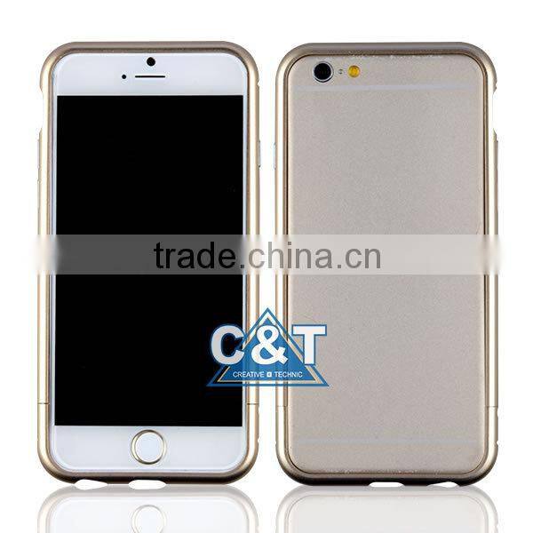 C&T Premium Silver Aluminum Metal Bumper Frame Case for Apple iPhone 6 (4.7-inch) , For iPhone 6 Iron Bumper